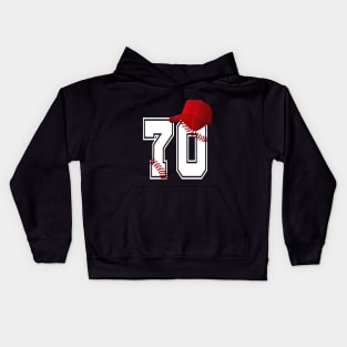 70th Birthday Baseball Kids Hoodie